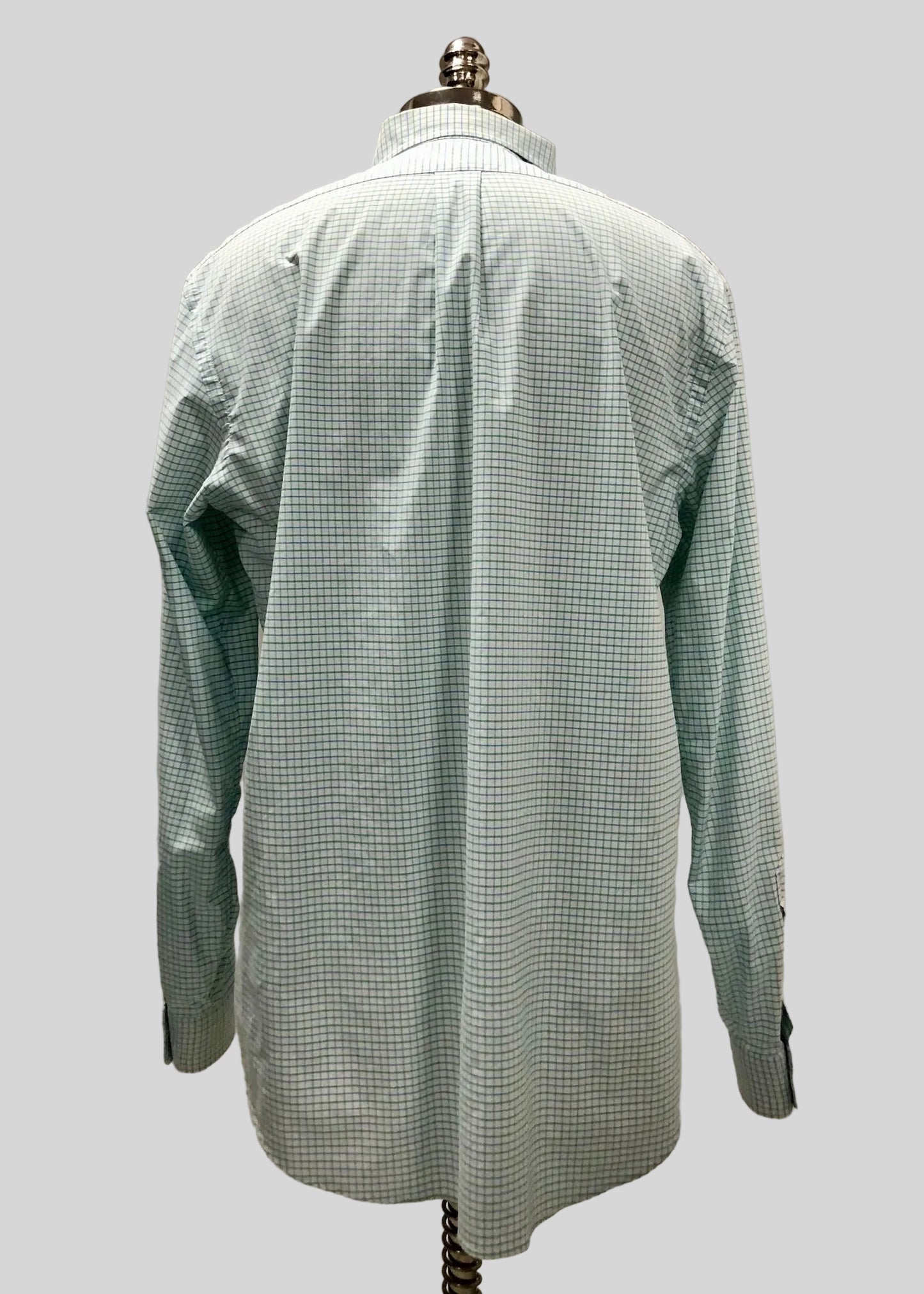 Camisa Polo Ralph Lauren 🏇🏼 color blanco de cuadros verde y celeste Talla XL Entalle Clásico