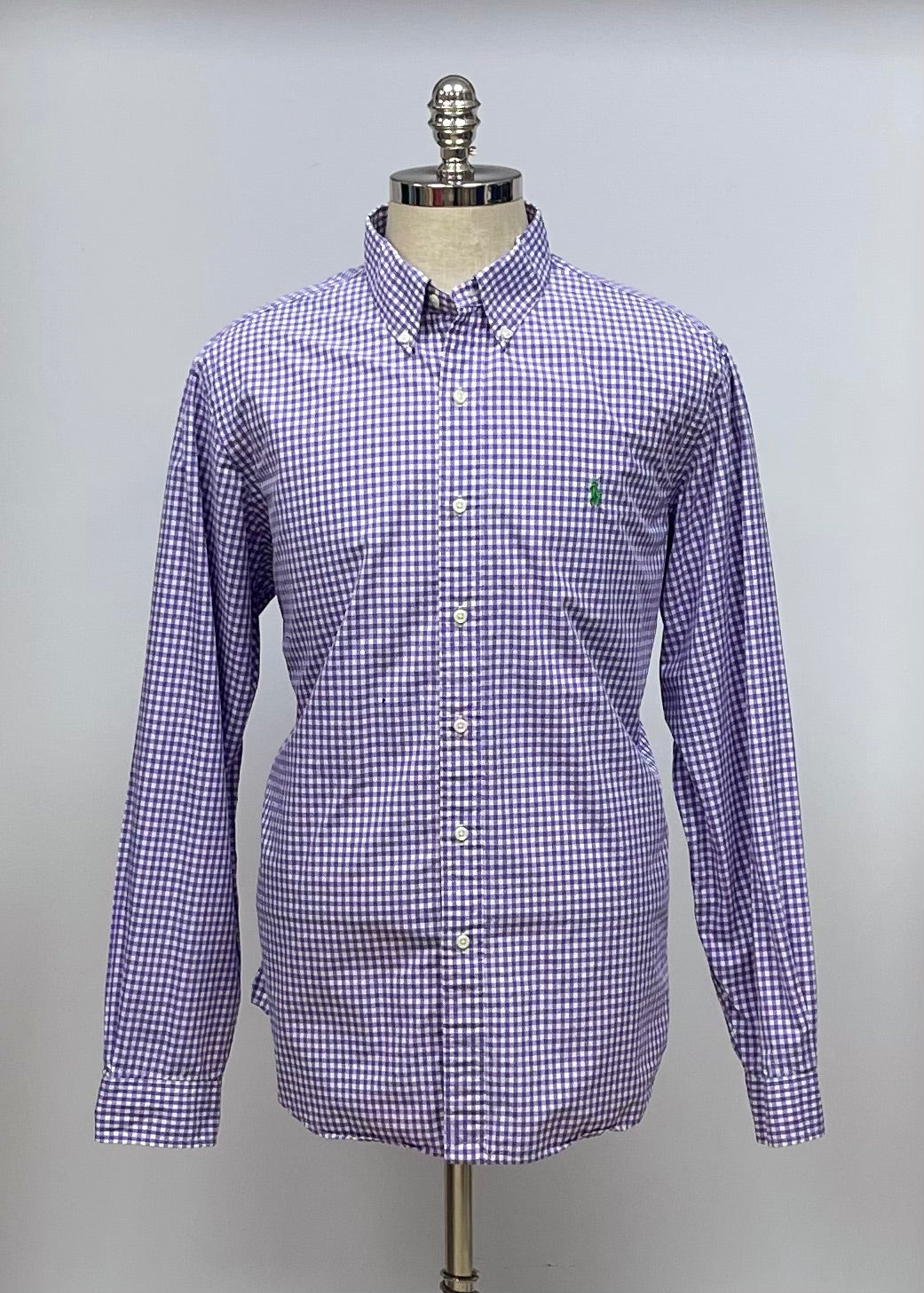 Camisa de botones Polo Ralph Lauren 🏇🏼 con cuadros en color morado y blanco Talla XL Entalle Regular