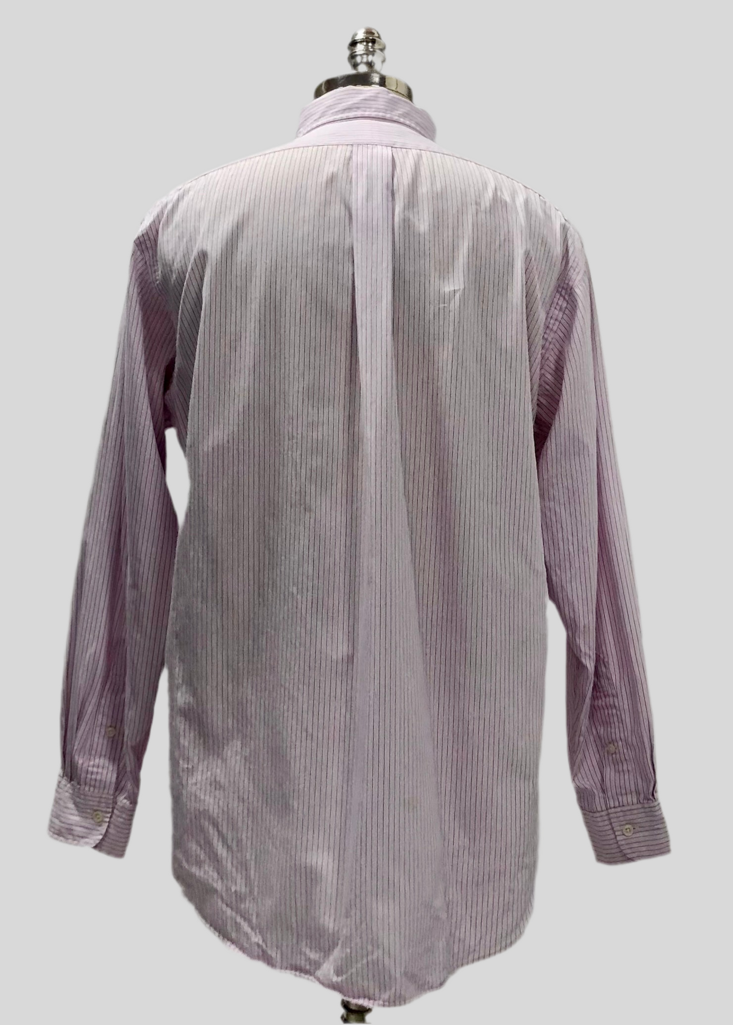 Camisa de botones Polo Ralph Lauren 🏇🏼 de rayas en color rosado claro, blanco y azul navy Talla XL Entalle Regular (ver descripción)