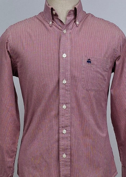 Camisa Brooks Brothers 🐑 de cuadros en color rojo y blanco Talla Small Entalle Regular