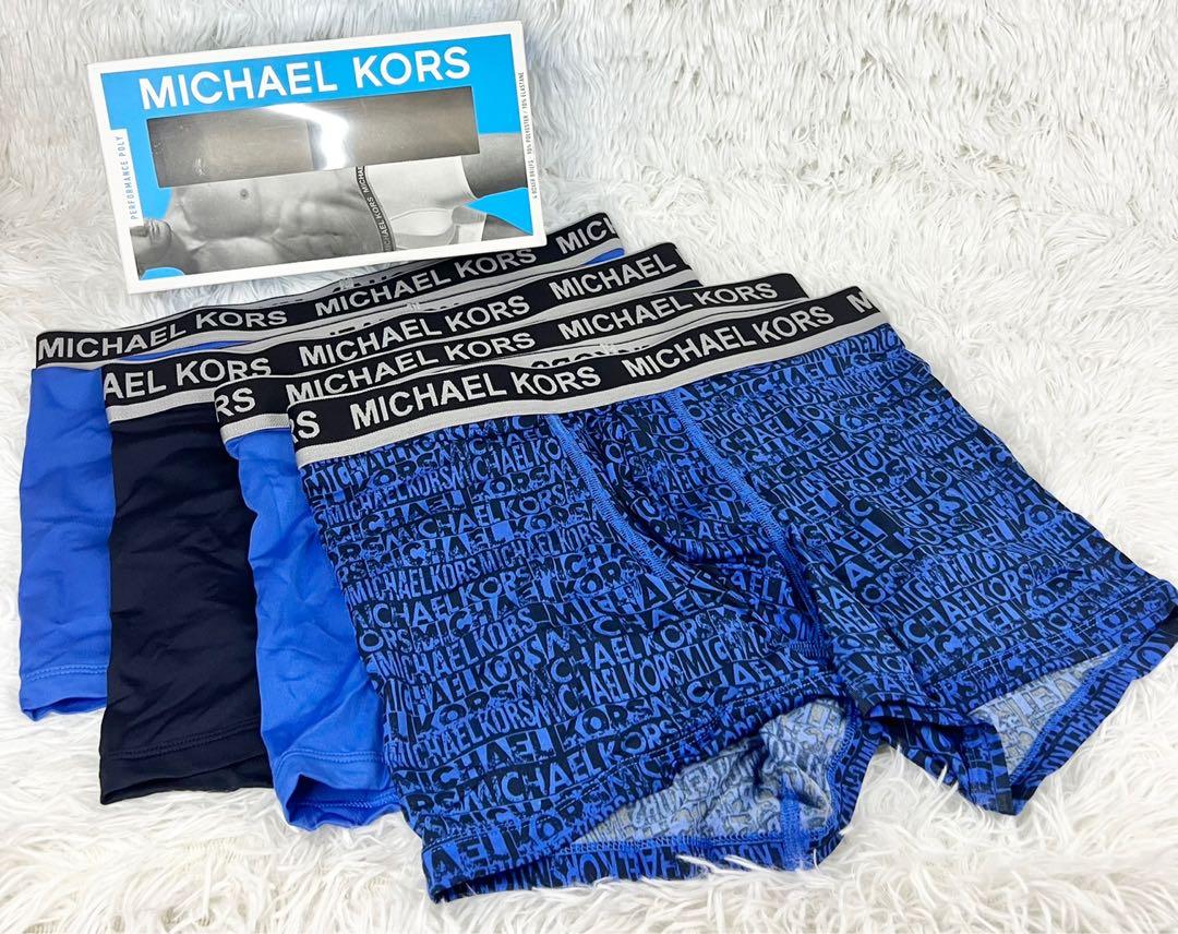 Combo de 4 Boxers Briefs Michael Kors color Azul y negro Talla S