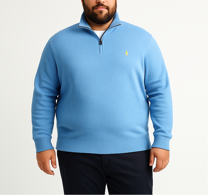 Sueter Jersey Polo Ralph Lauren 🏇🏼 color celeste claro con logo en amarillo Talla XXL