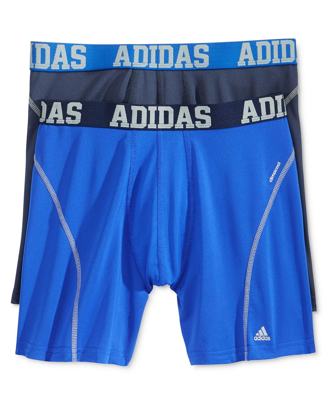 Combo de 2 Boxers Briefs Adidas Tela Performance Microfibra color azul navy y azul Talla M