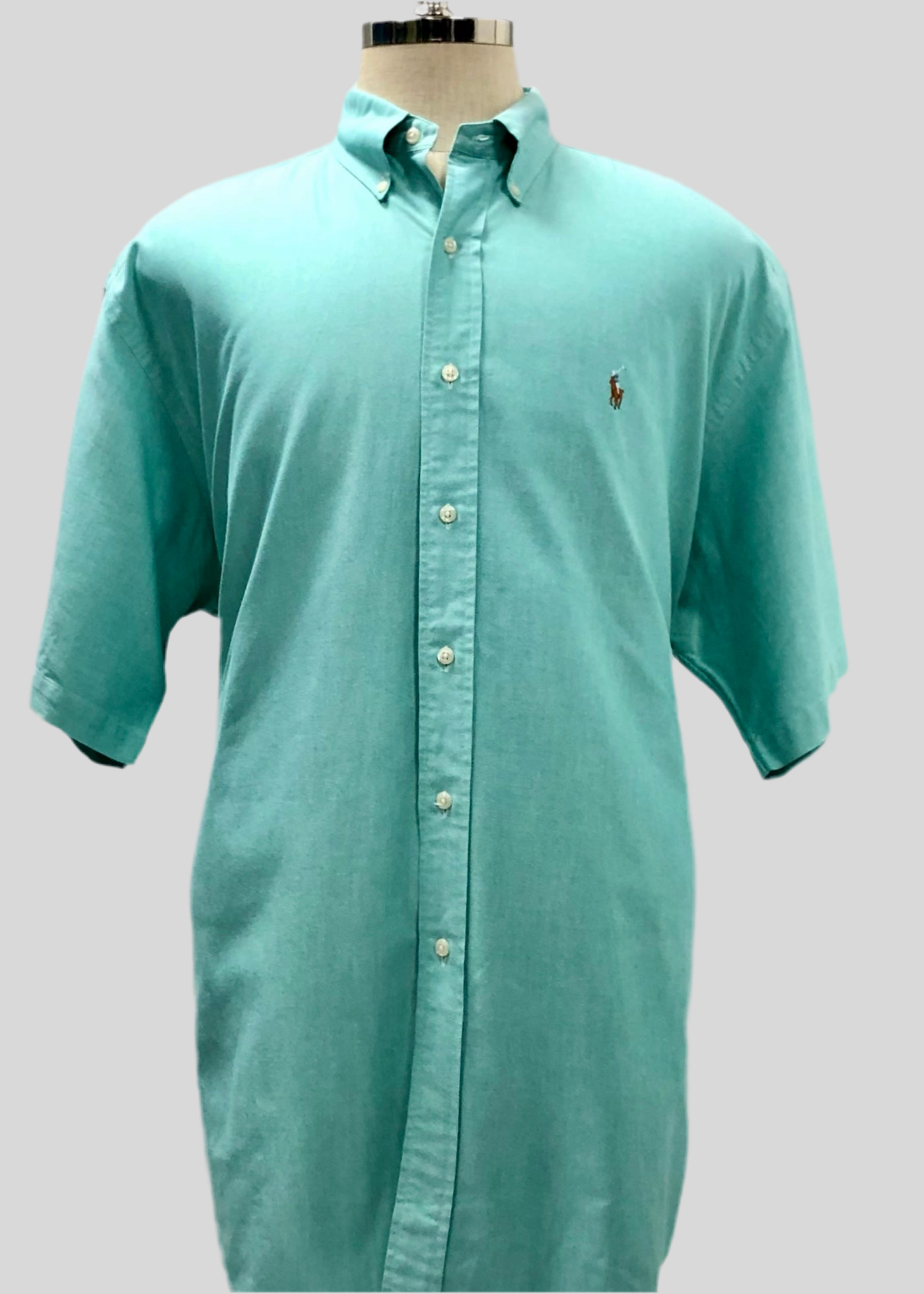Camisa de botones Polo Ralph Lauren 🏇🏼 Oxford Color verde menta Talla XXL Entalle Regular