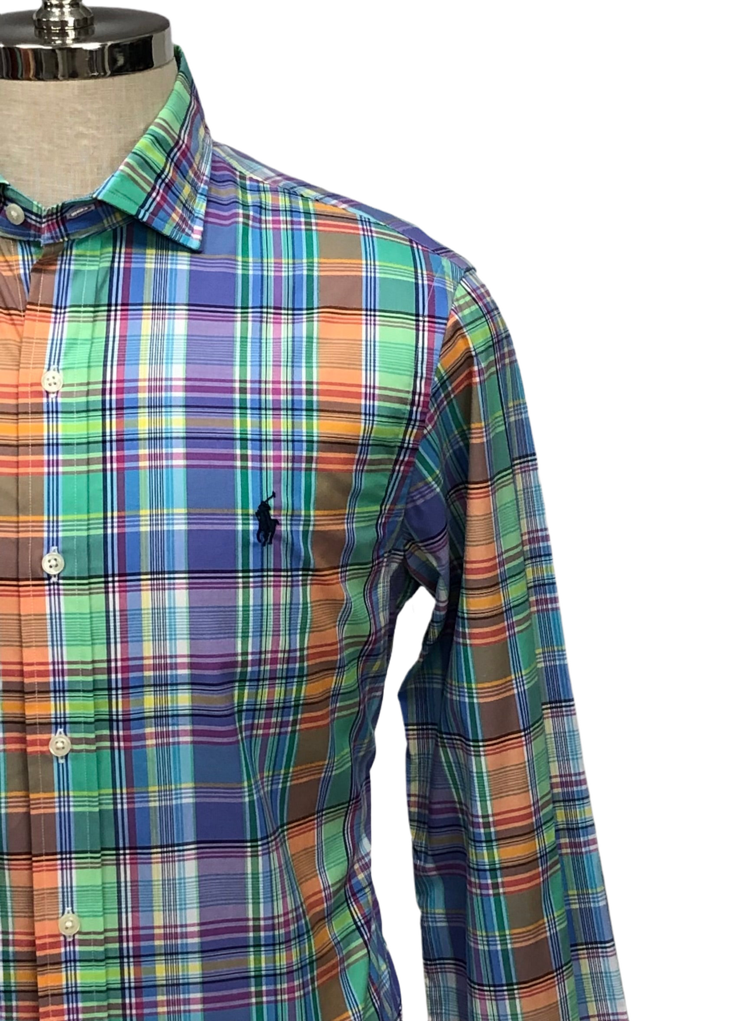 Camisa Polo Ralph Lauren 🏇🏼 de cuadros multicolor Talla M Entalle Slim Fit