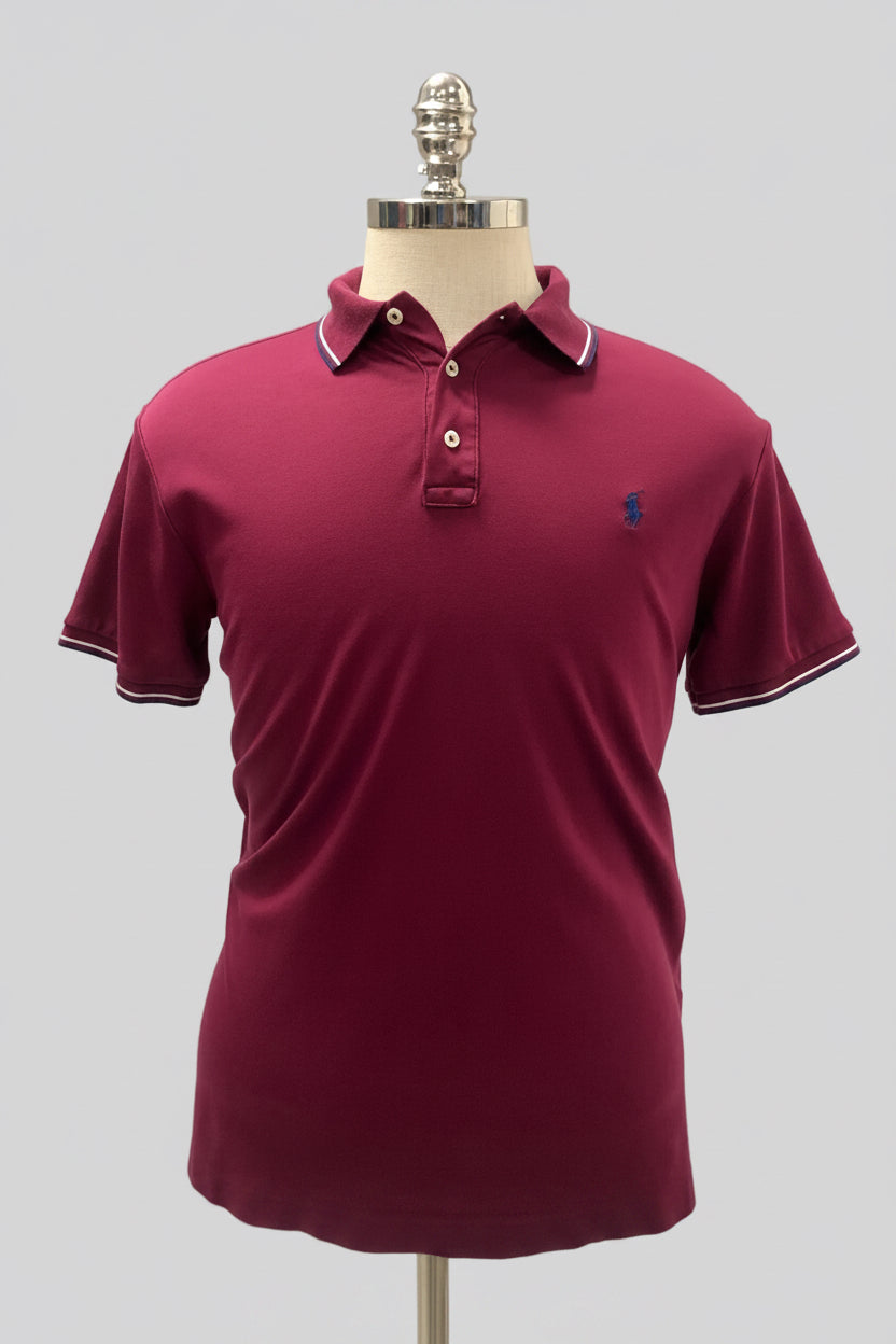 Camiseta Polo Ralph Lauren 🏇🏼 color rojo oscuro Talla L Entalle Regular