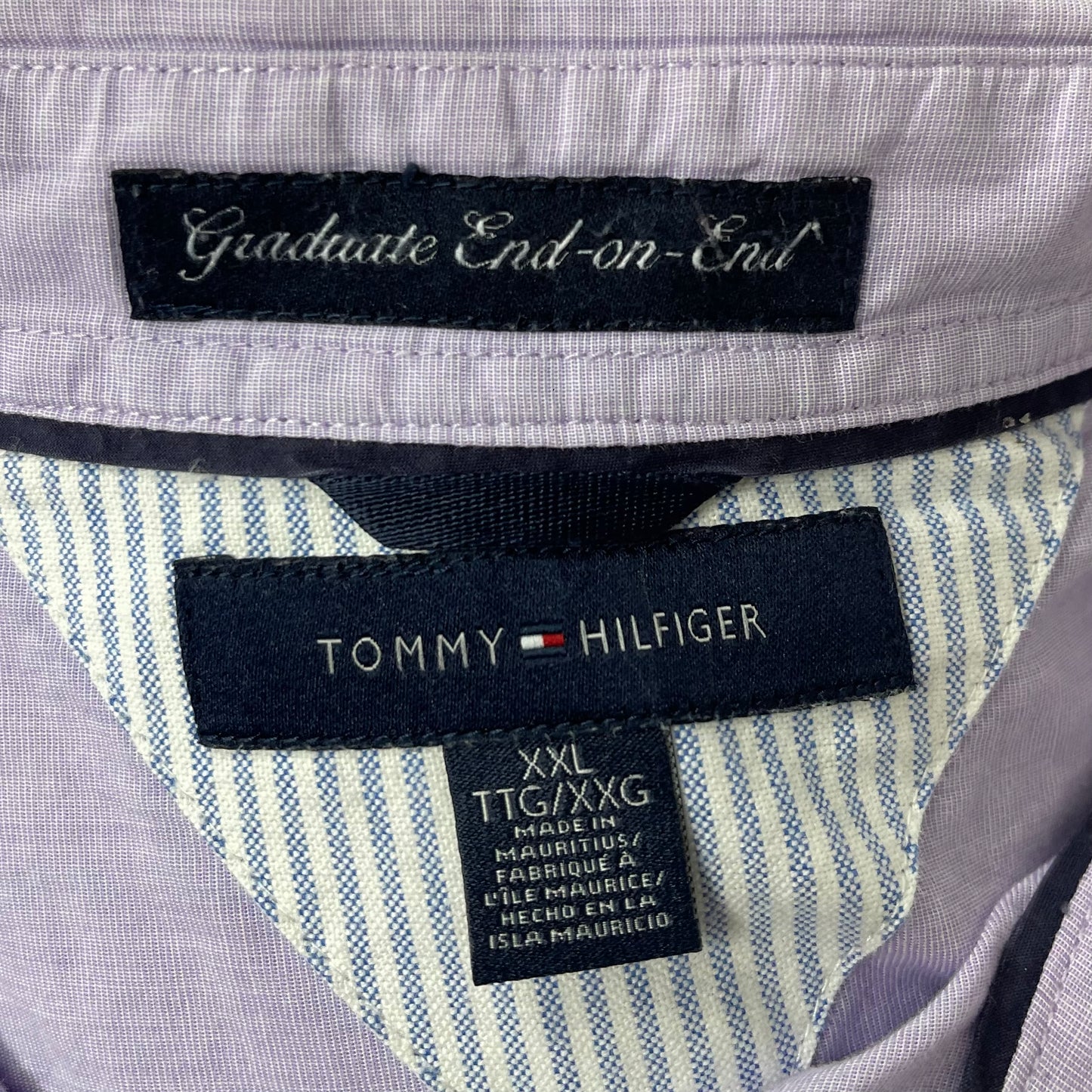 Camisa Tommy Hilfiger 🇺🇸 color Lila Talla XXL Entalle Regular (ver descripción)