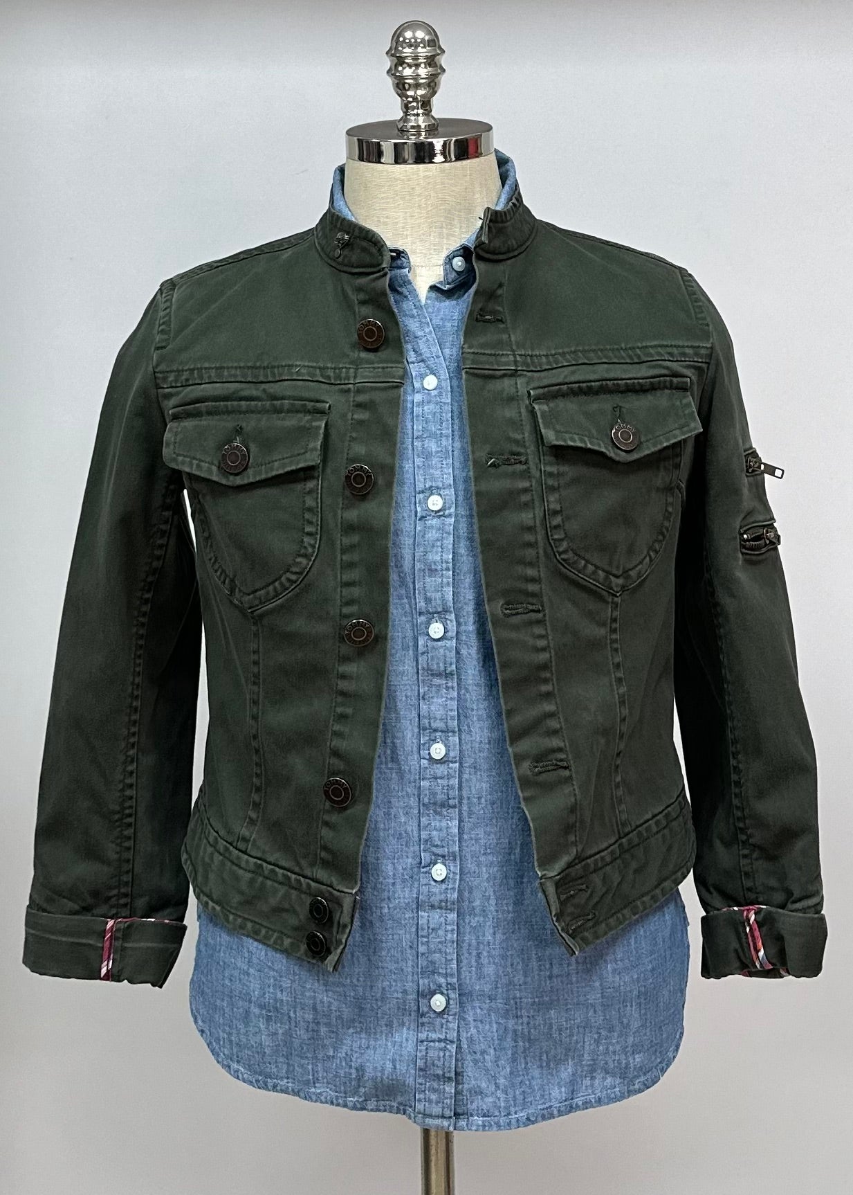 Jacket de mujer Tommy Hilfiger 🇺🇸 Color verde militar Talla S (6)