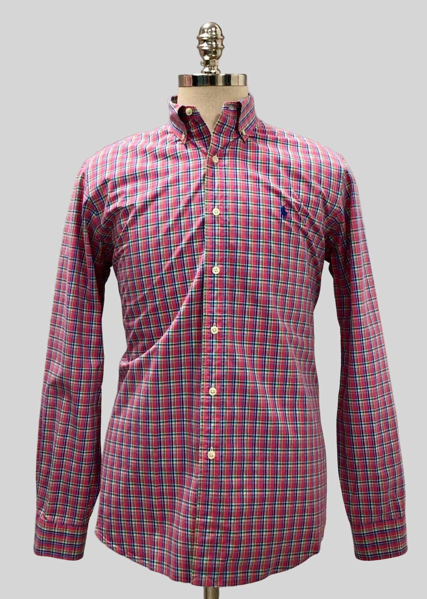 Camisa Polo Ralph Lauren 🏇🏼 de cuadros en color rojo, verde y azul Talla L Entalle Regular