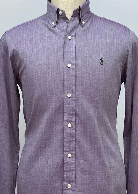 Camisa de botones Polo Ralph Lauren 🏇🏼 con finas rayas en color lila Talla S Regular