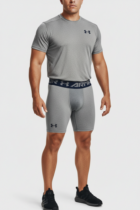 Short Deportivo de compresión Under Armour 🏋🏼‍♂️ Baselayer Tela performance color gris oscuro talla S