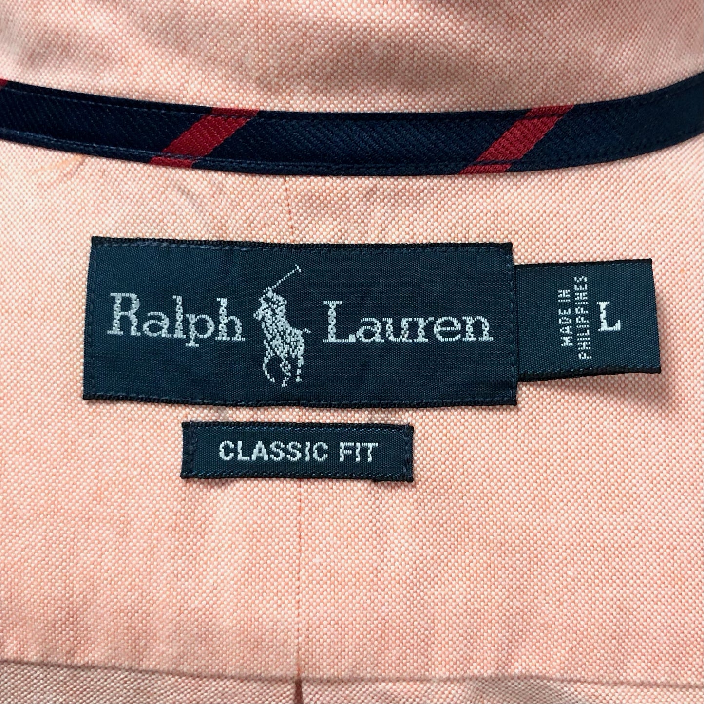 Camisa de botones Polo Ralph Lauren 🏇🏼 Oxford en color salmon Talla L Entalle Clásico
