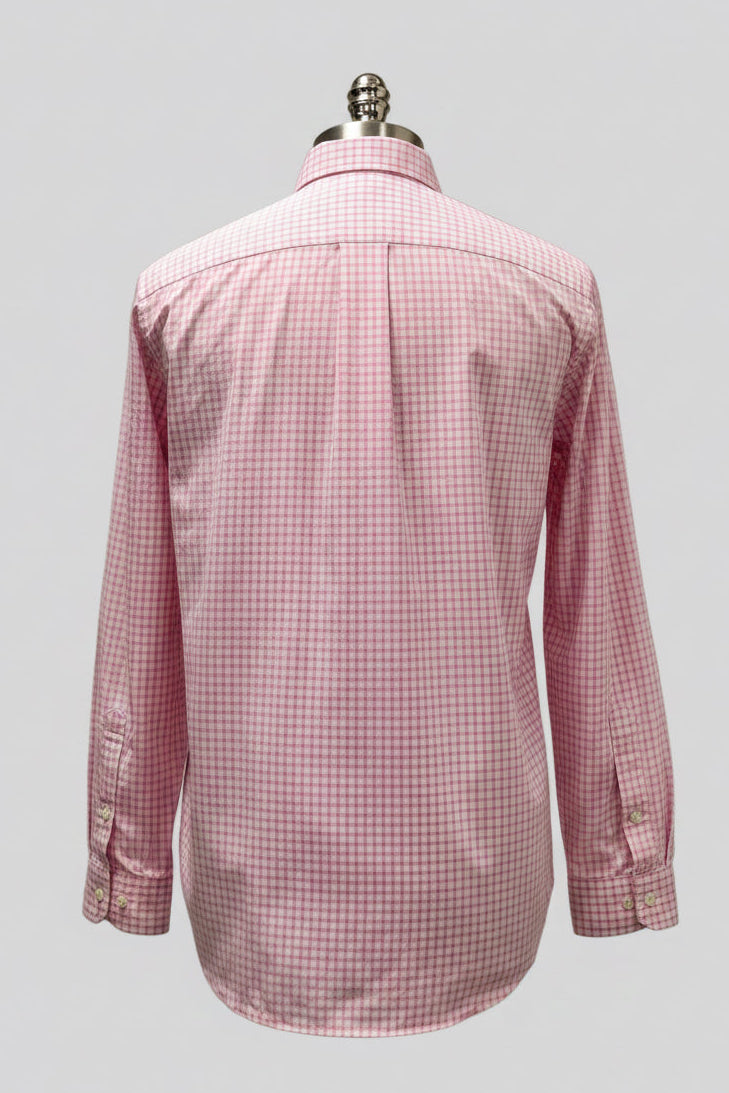 Camisa Polo Ralph Lauren 🏇🏼 de cuadros rosado y blanco Talla L Entalle Regular