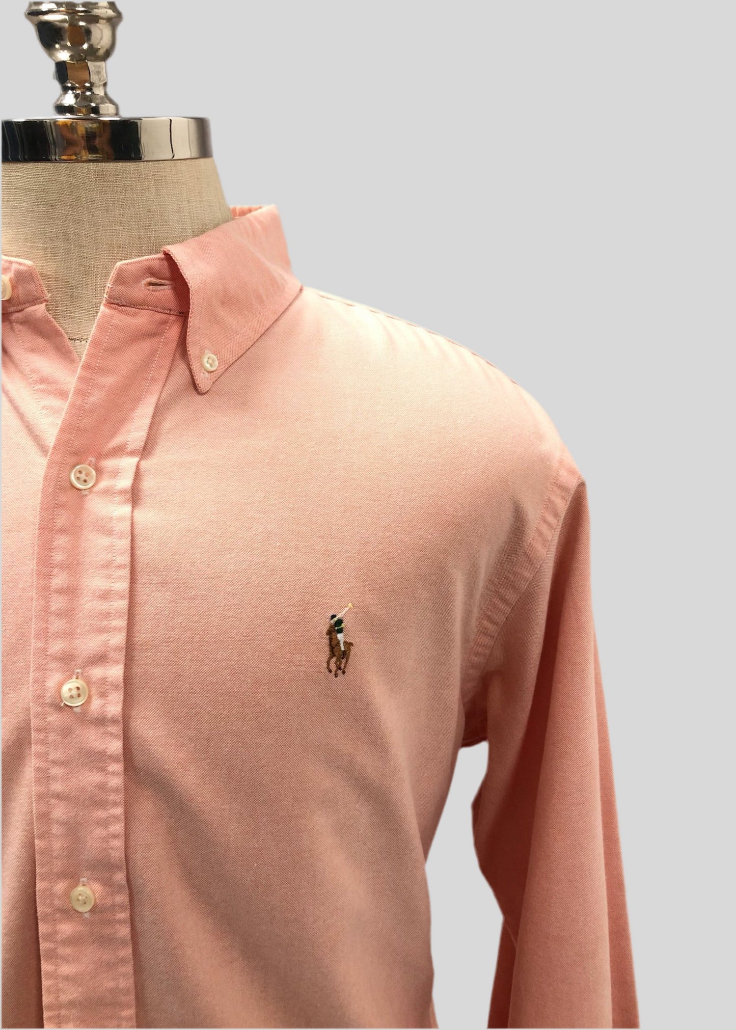 Camisa de botones Polo Ralph Lauren 🏇🏼 Oxford en color salmon Talla XL Entalle Regular