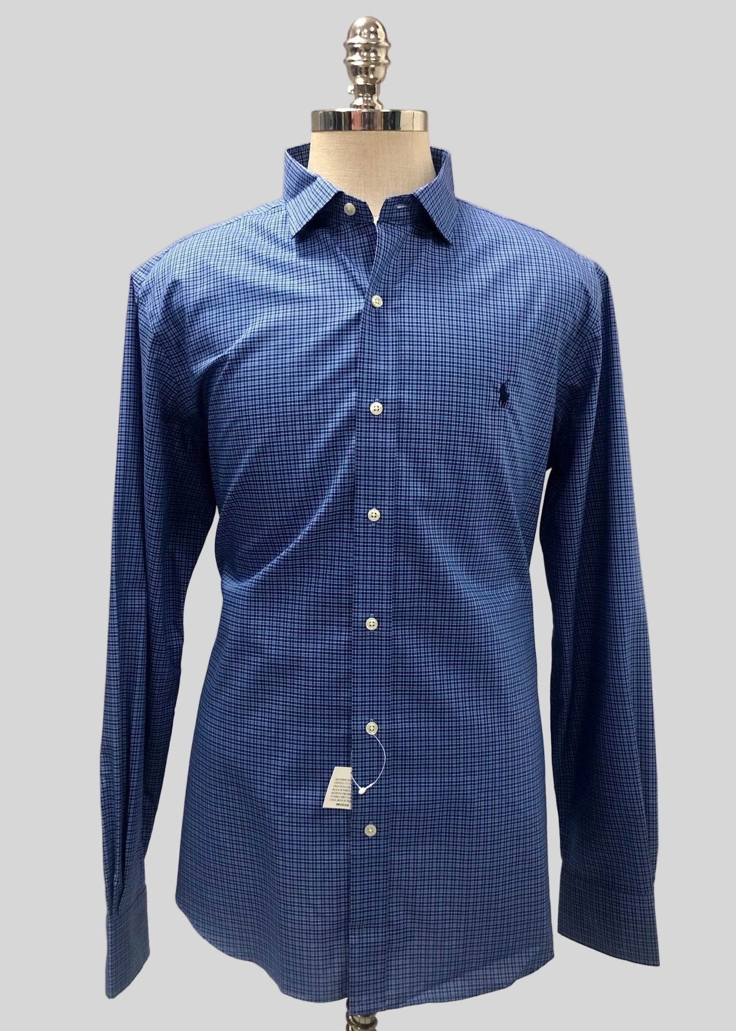Camisa de botones Polo Ralph Lauren 🏇🏼 color azul de cuadros en color azul navy Talla XL Entalle Regular