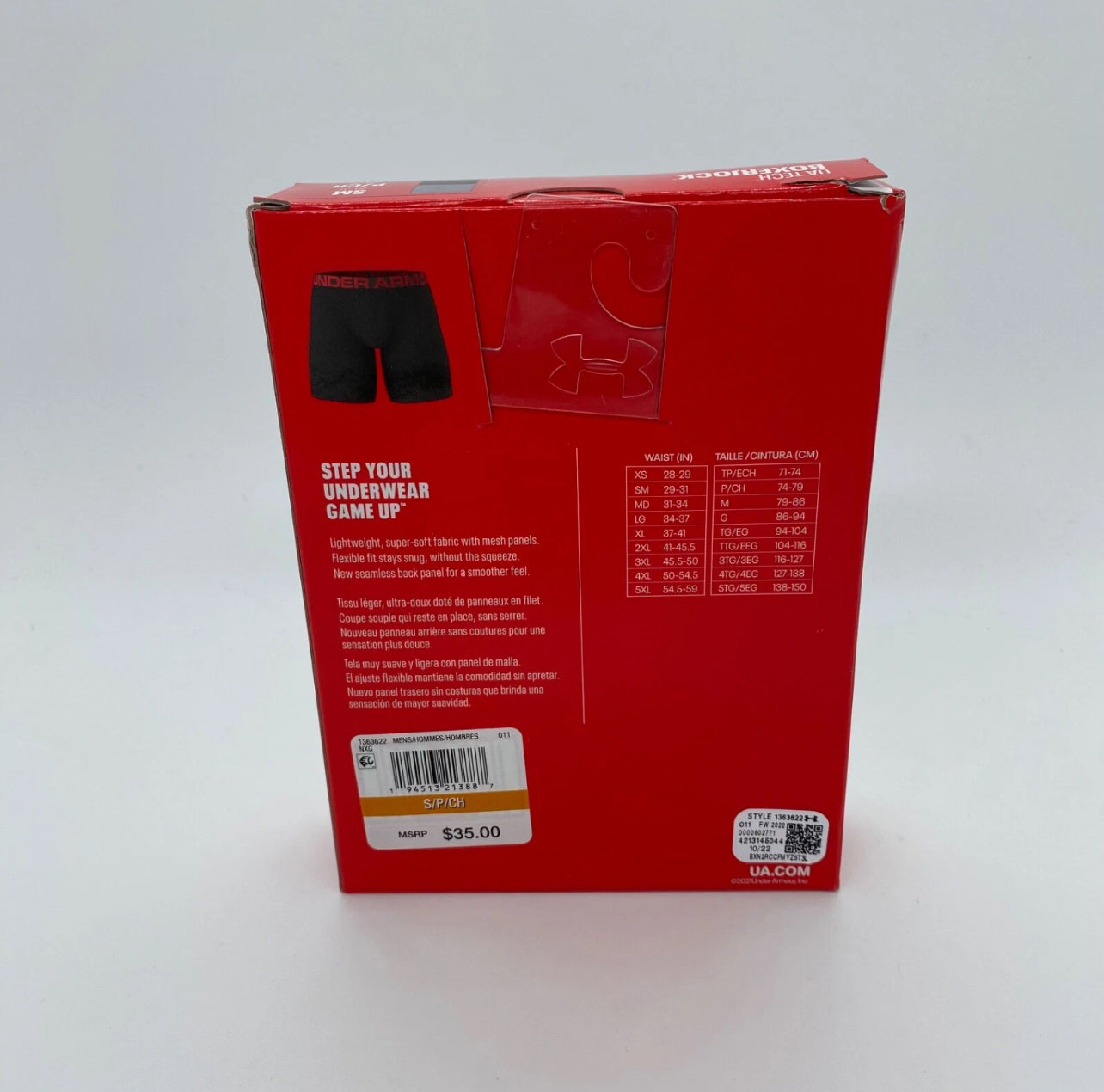 Combo de 2 Boxers Briefs Under Armour 🏋🏽 Tela Performance Tech de 9” de largo color gris Talla XXL