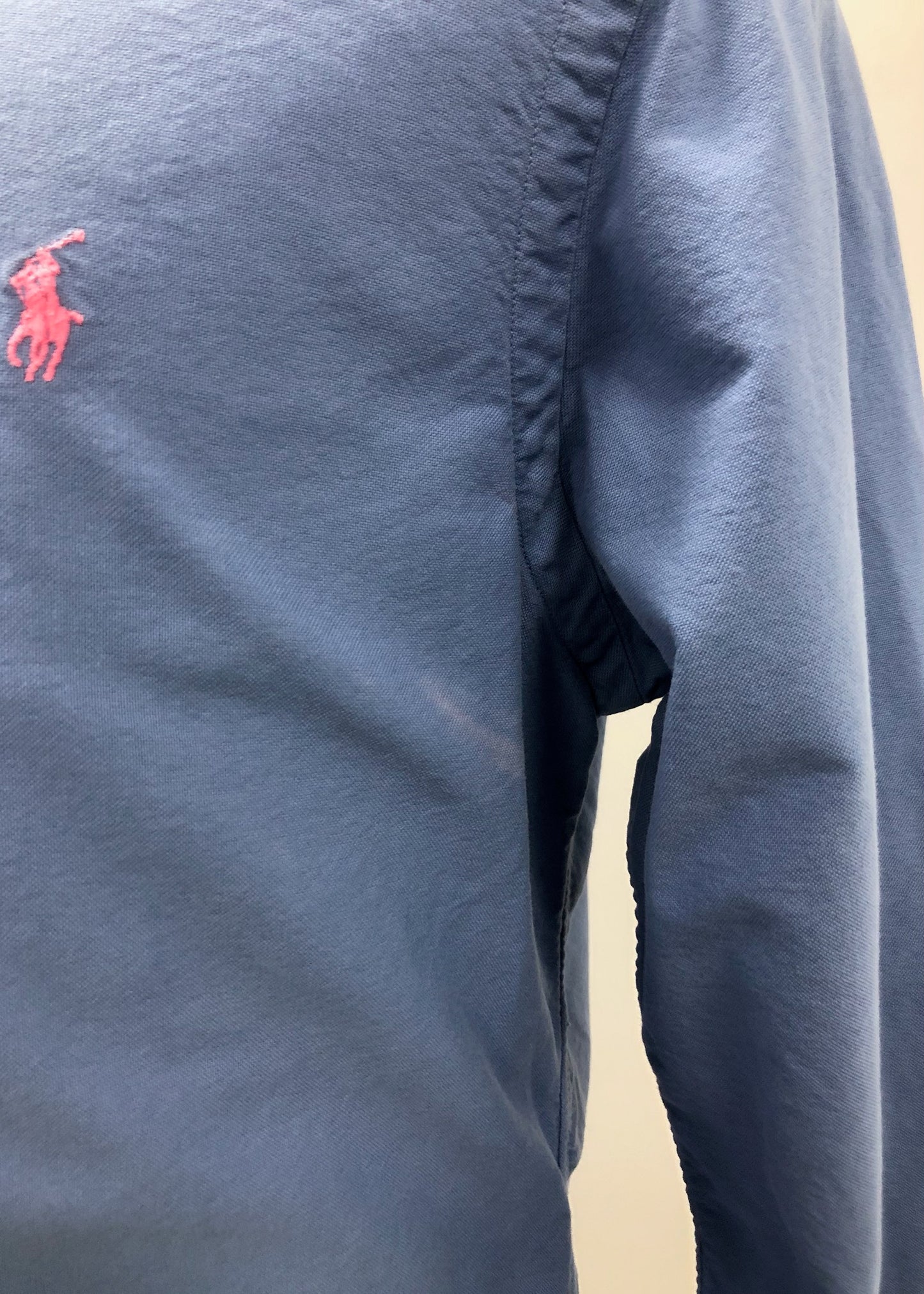 Camisa de botones Polo Ralph Lauren 🏇🏼 Oxford en color azul grisáceo Talla L Entalle Slim Fit (ver descripción)