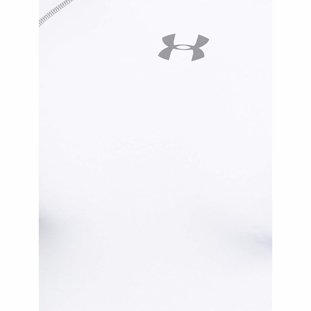 Camiseta de compresión Under Armour 🏋🏽 color blanco y logo en gris Talla Medium