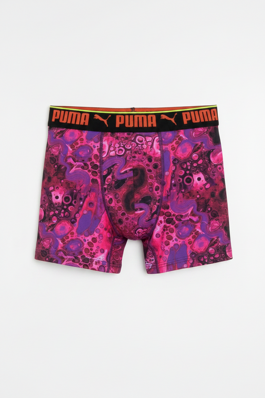 Boxers Briefs Puma 🐆 Tela Performance Diseño color rosado y morado Talla L