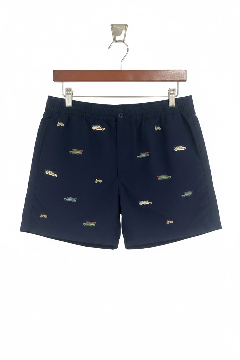 Short de baño Polo Ralph Lauren 🏇🏼 color azul navy con diseño de autos talla S