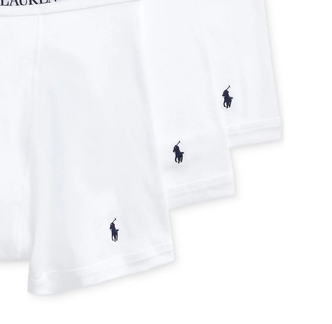 Paquete de 3 Boxer Briefs Polo Ralph Lauren 🏇🏼 Classic Fit Tela algodón stretch color blanco Talla L