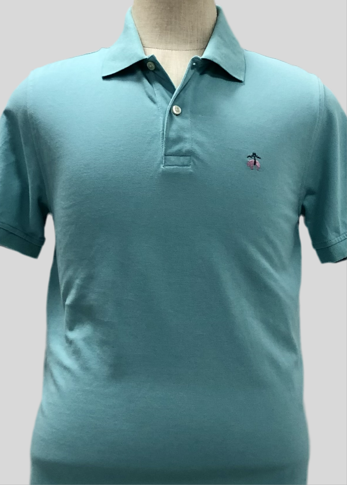 Camiseta Polo Brooks Brothers 🐑 color turquesa claro Talla S Entalle Regular