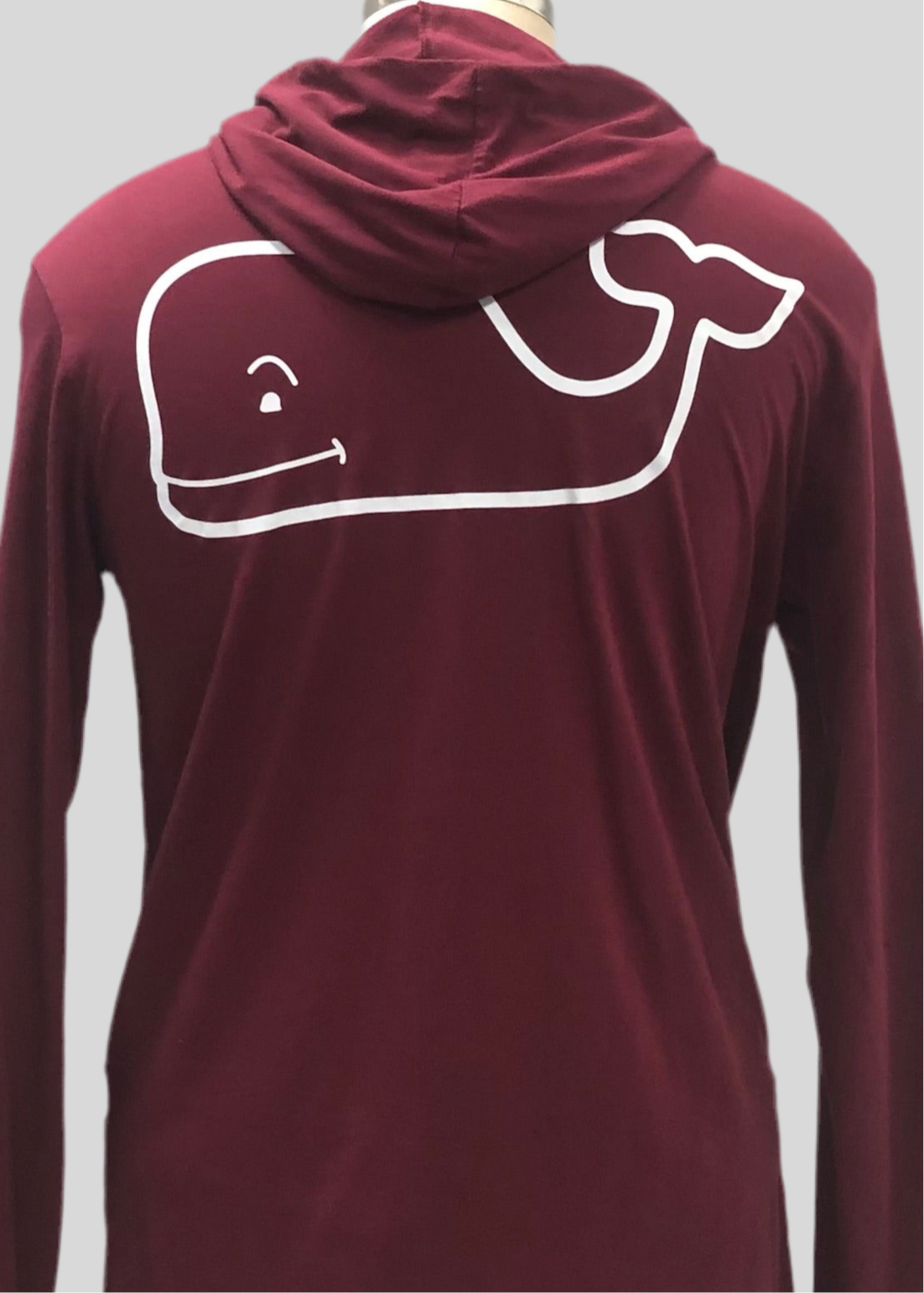 Camiseta con capucha Vineyard Vines 🐳 color rojo oscuro con Diseño de Ballena Talla S (ver descripción)