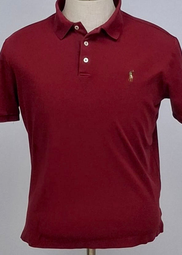 Camiseta Polo Ralph Lauren 🏇🏼 color rojo oscuro Talla M Entalle Clásico