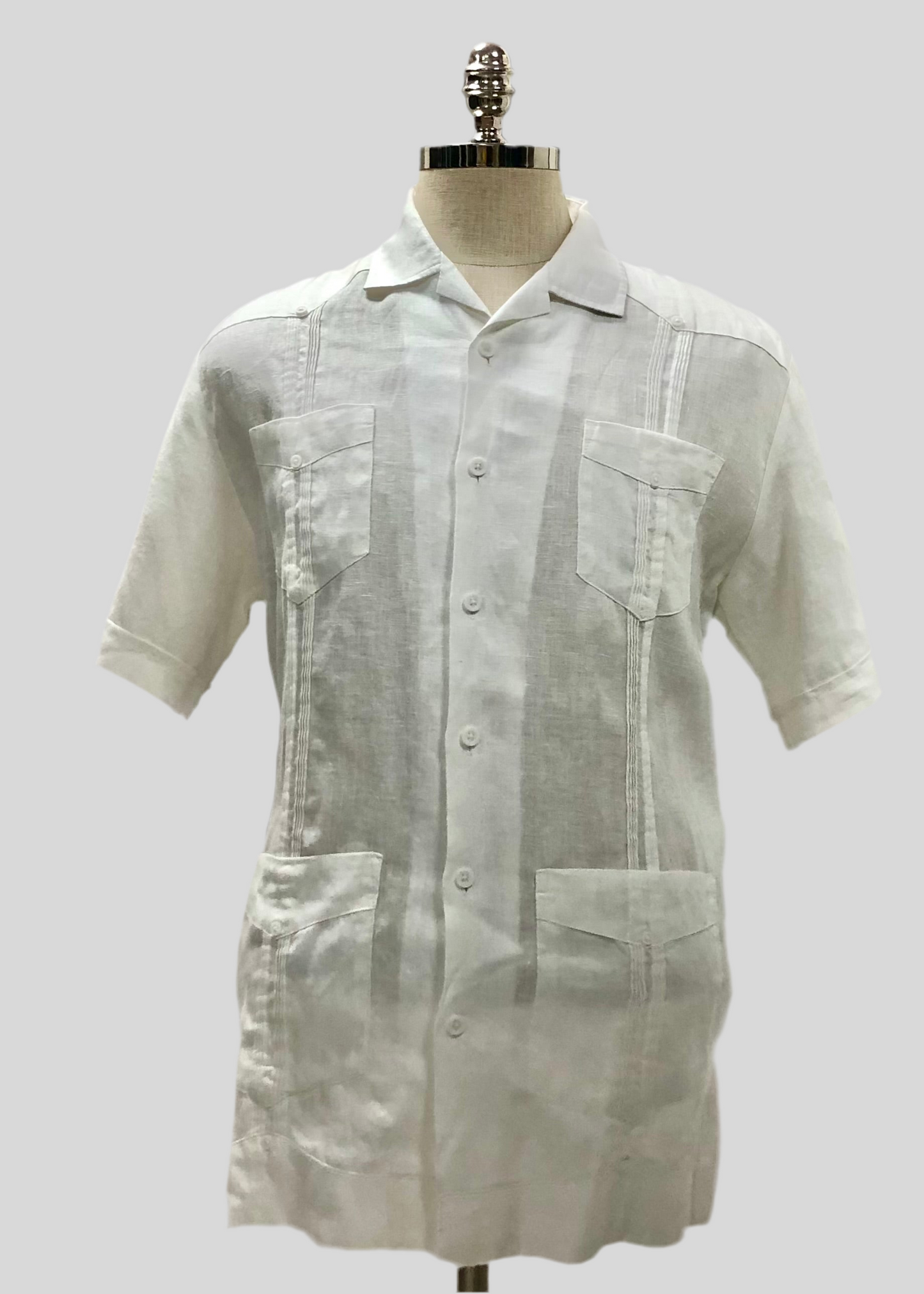 Camisa de botones Cubavera 🌴 de Lino en color blanco Talla M Entalle Clásico
