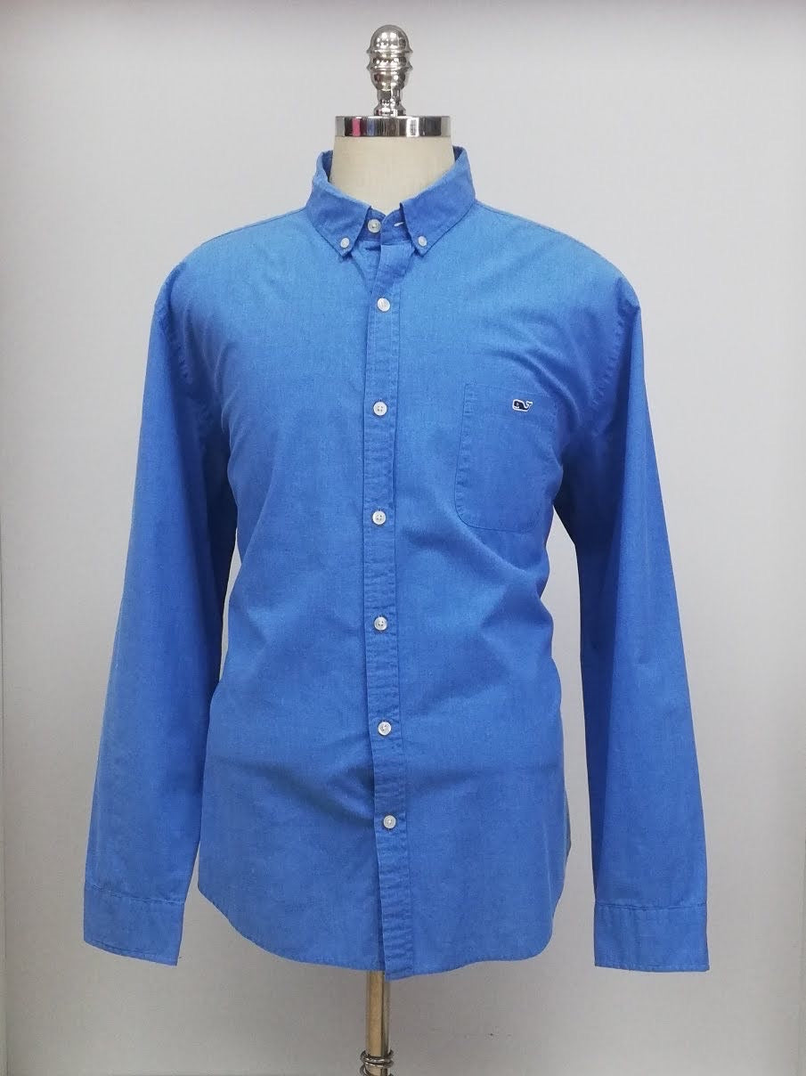 Camisa de botones Vineyard Vines 🐳 Color Azul Talla XXL Entalle Slim Fit