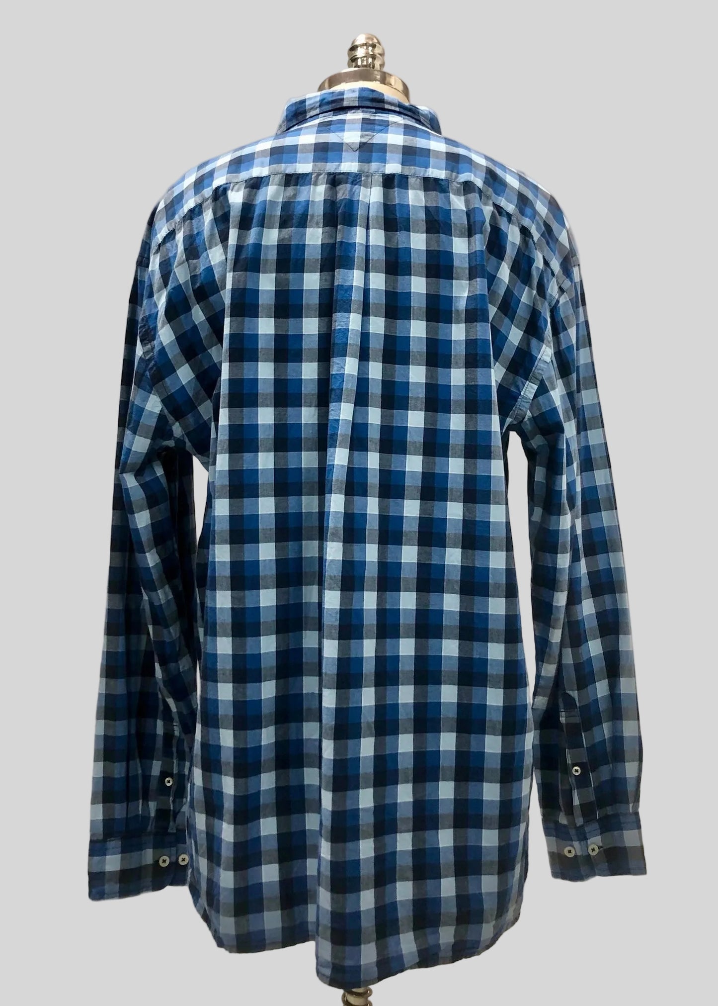Camisa de botones Tommy Hilfiger 🇺🇸 de cuadros en azul y celeste Talla XXL Entalle Regular