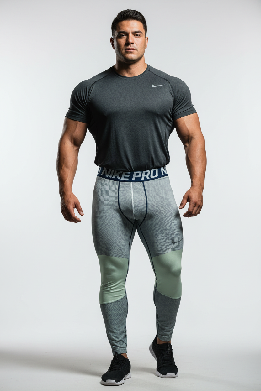 Mallas de entrenamiento licra Nike ✔️ Pro Dri-FIT de hombre con diseño de franjas en gris Talla XL