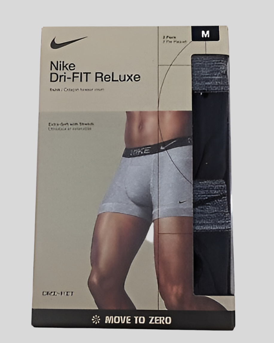 Paquete de 3 Calzoncillos tipo Boxer Nike Dri-Fit Ultra Stretch Micro - Tela dry-fit en color negro Talla XXL