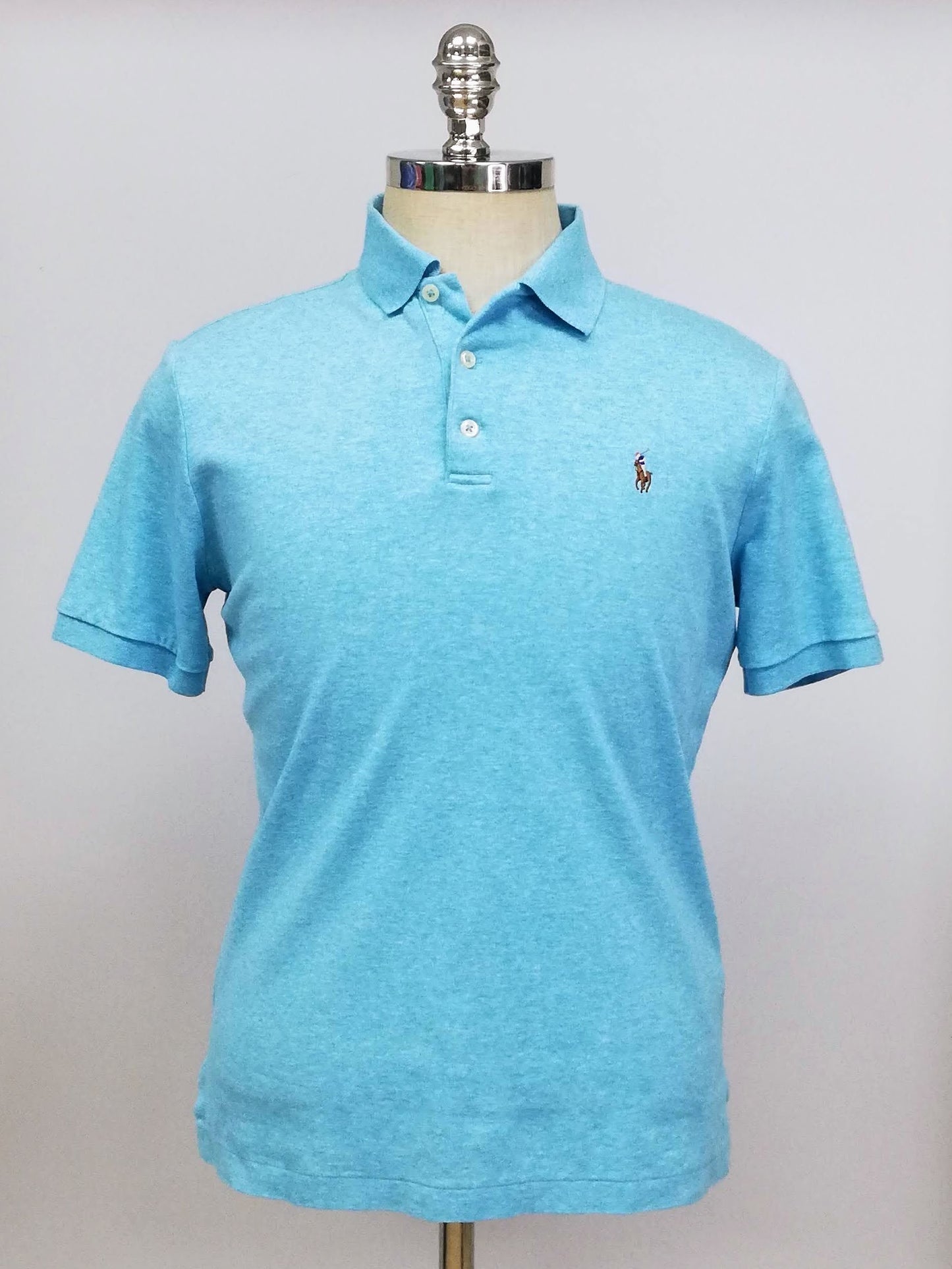 Camiseta Polo Ralph Lauren 🏇🏼 color turquesa Talla S Entalle Clásico