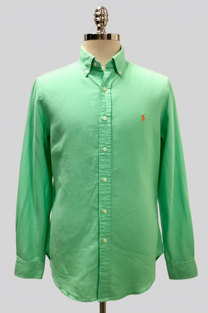 Camisa de botones Polo Ralph Lauren 🏇🏼 de Lino en color verde Talla M Entalle Regular