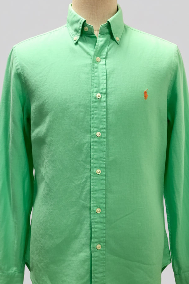 Camisa de botones Polo Ralph Lauren 🏇🏼 de Lino en color verde Talla M Entalle Regular