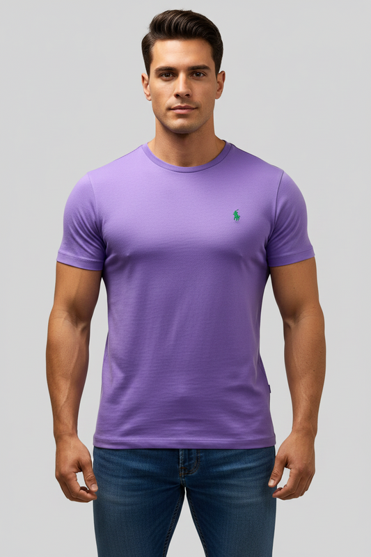Camiseta cuello redondo Polo Ralph Lauren 🏇🏼 color lila Talla Small