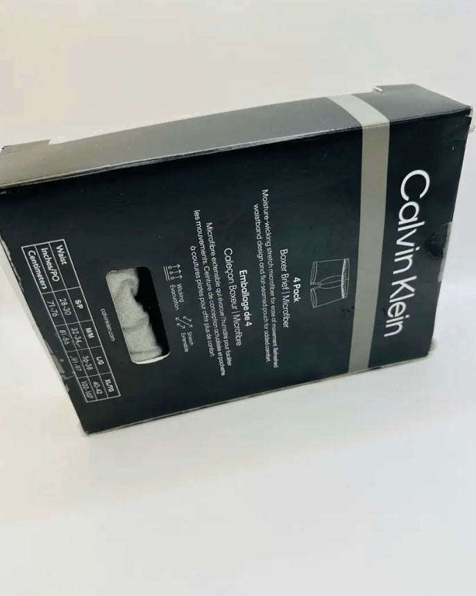 Paquete de 3 Calzoncillos tipo Boxer Calvin Klein de Microfibra - Tela ligera en Talla L