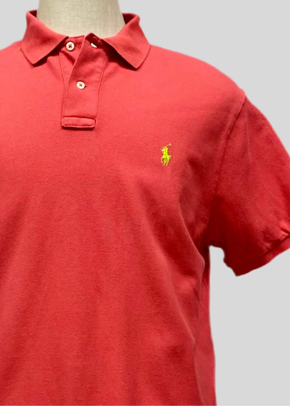 Camiseta Polo Ralph Lauren 🏇🏼 color rojo naranja Talla XL Entalle Custom Slim Fit