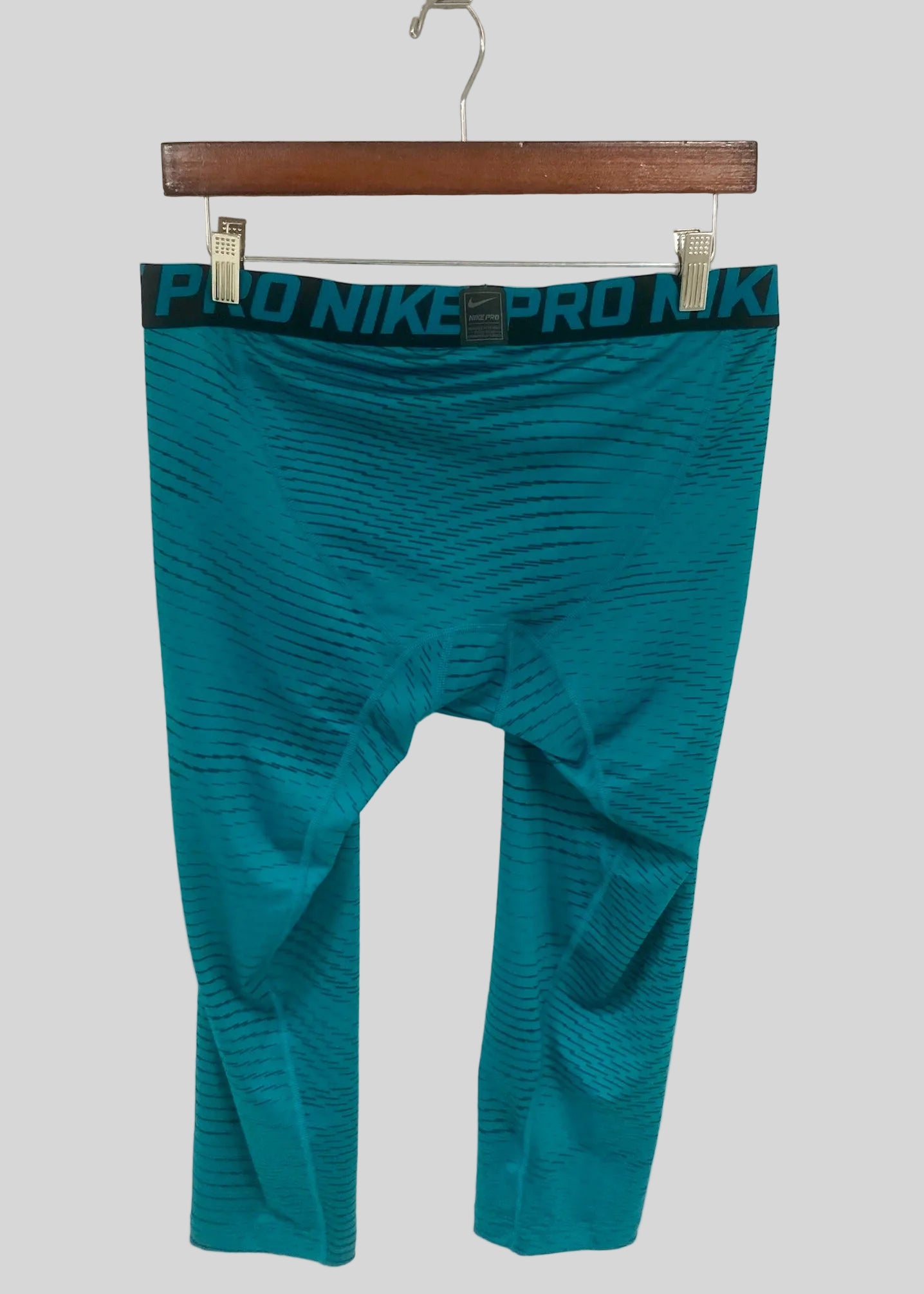 Mallas de entrenamiento licra Nike ✔️ Pro Dri-FIT 3/4 para hombre en Color verde esmeralda Talla XL