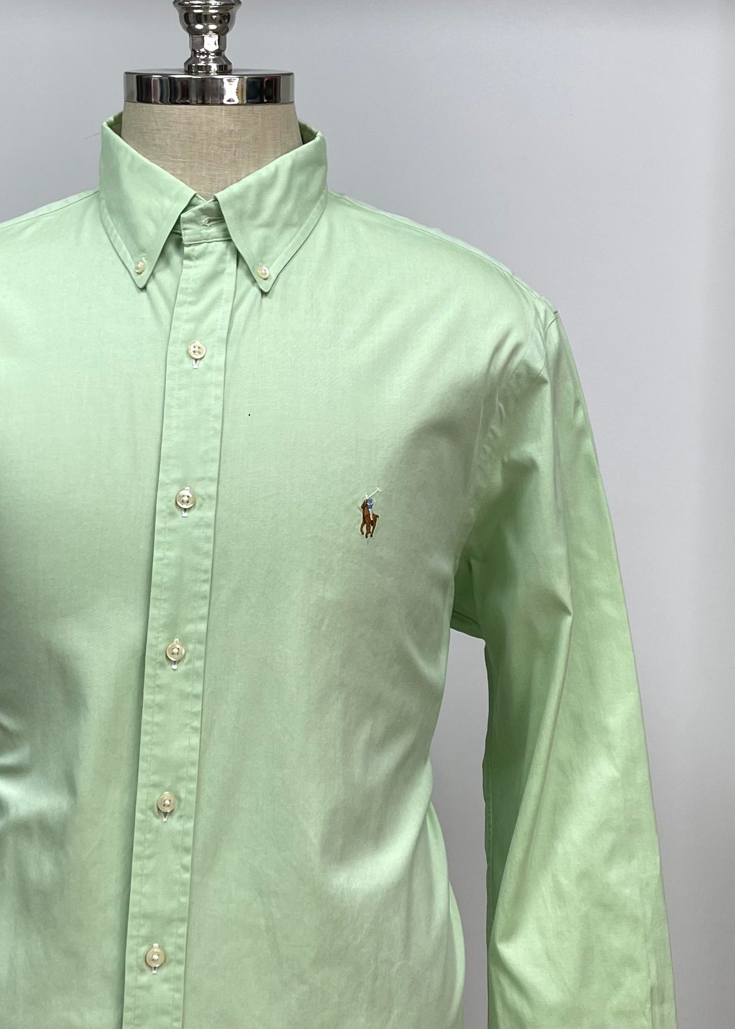 Camisa de botones Polo Ralph Lauren 🏇🏼 color verde claro Talla XL Entalle Regular