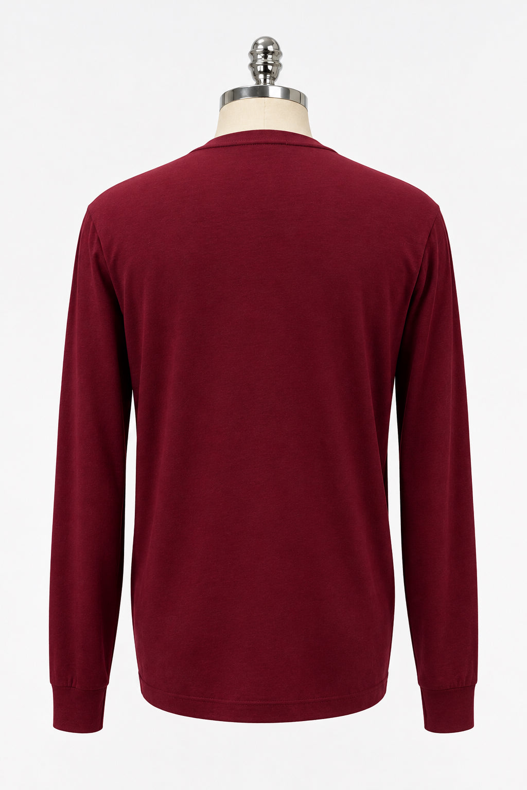 Camiseta cuello redondo Polo Ralph Lauren 🏇🏼 color rojo oscuro manga larga Talla M Entalle Clásico
