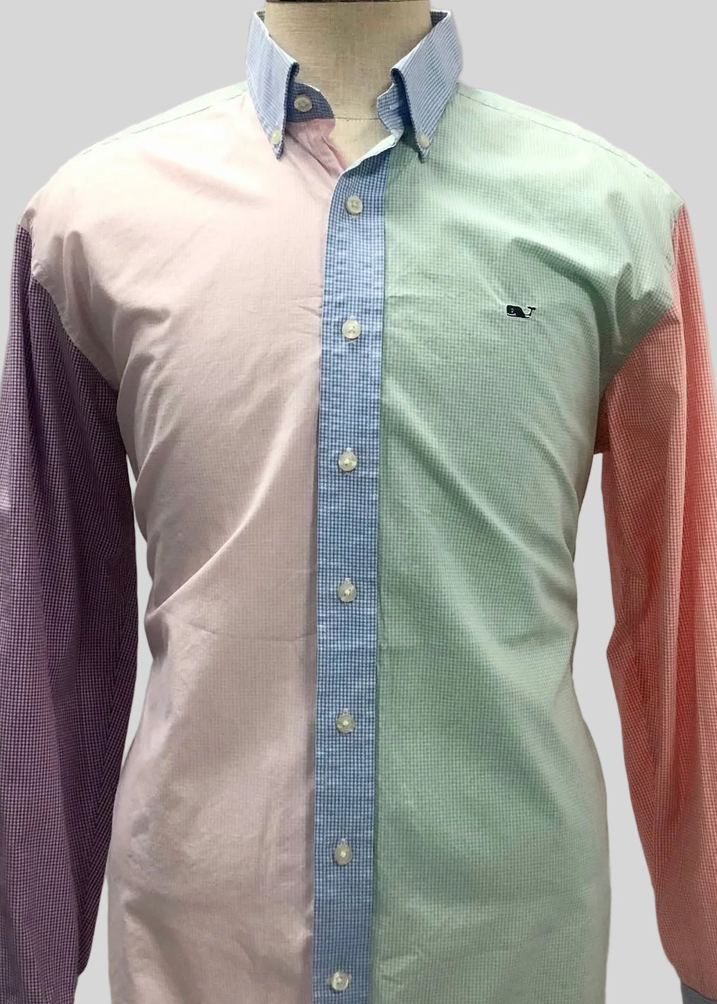 Camisa Vineyard Vines 🐳 de cuadros finos multicolor Talla L Entalle Regular