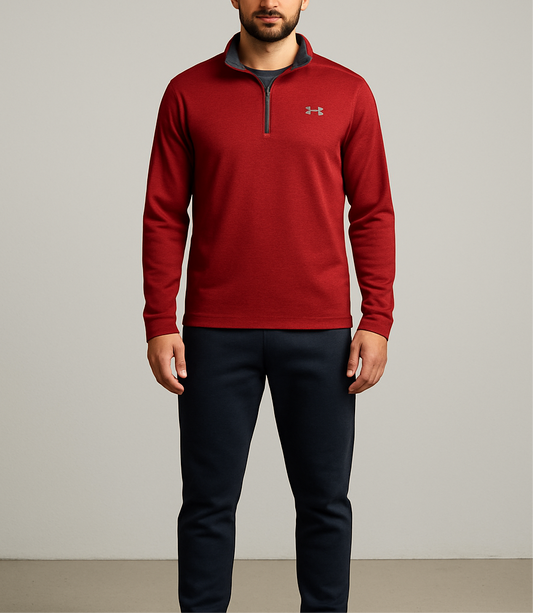 Sueter Jersey Under Armour 🏋🏽 color rojo degradado y logo en color gris Talla L