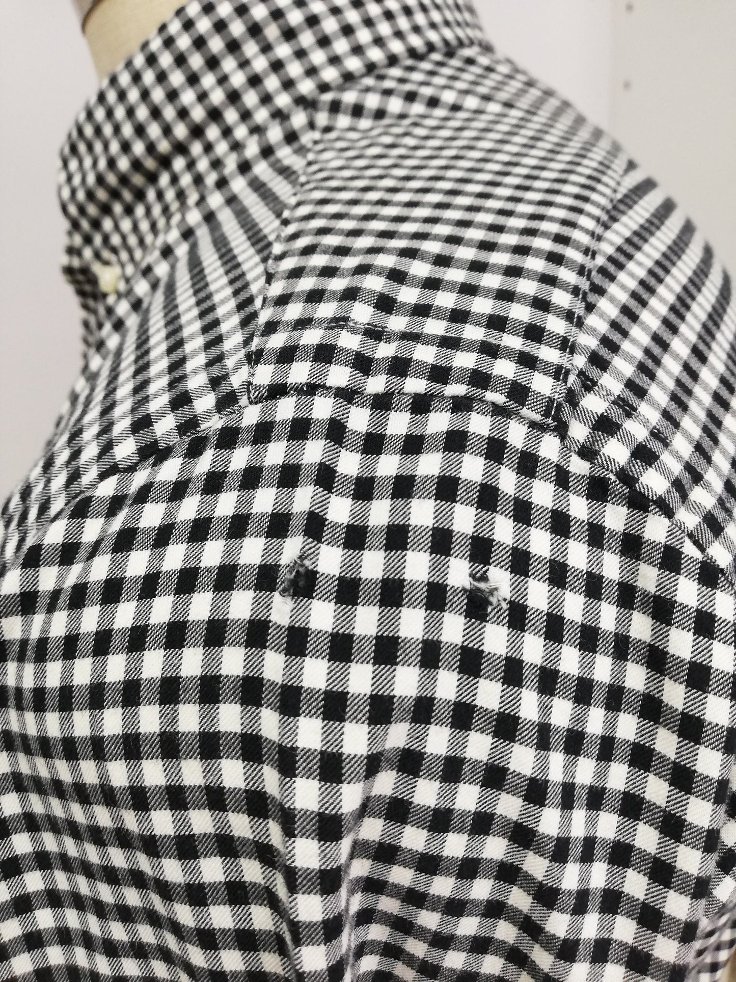 Camisa Polo Ralph Lauren 🏇🏼 con patron de cuadros gingham en negro y blanco Talla M Entalle Regular (ver descripción)