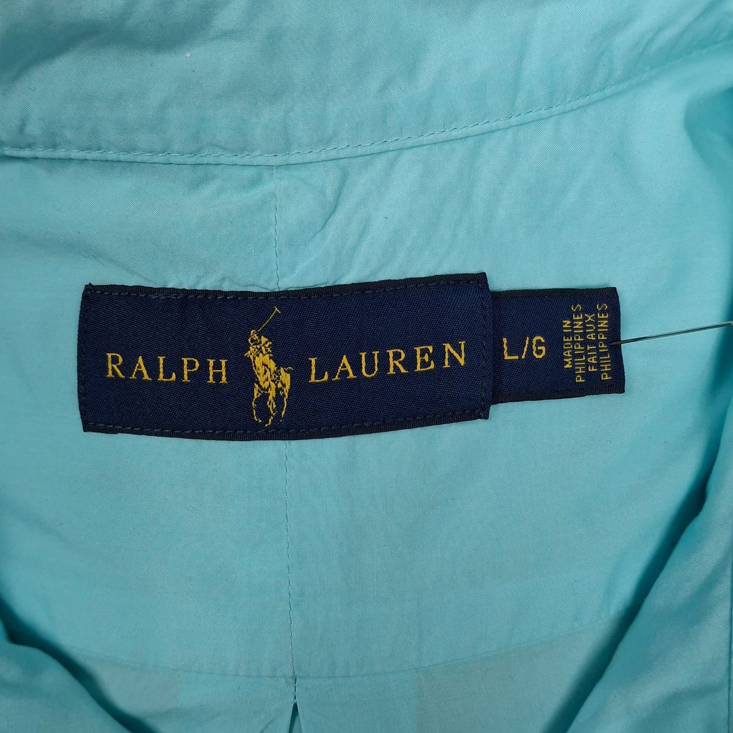 Camisa de botones Polo Ralph Lauren 🏇🏼 color celeste Talla L Entalle Regular (ver descripción)