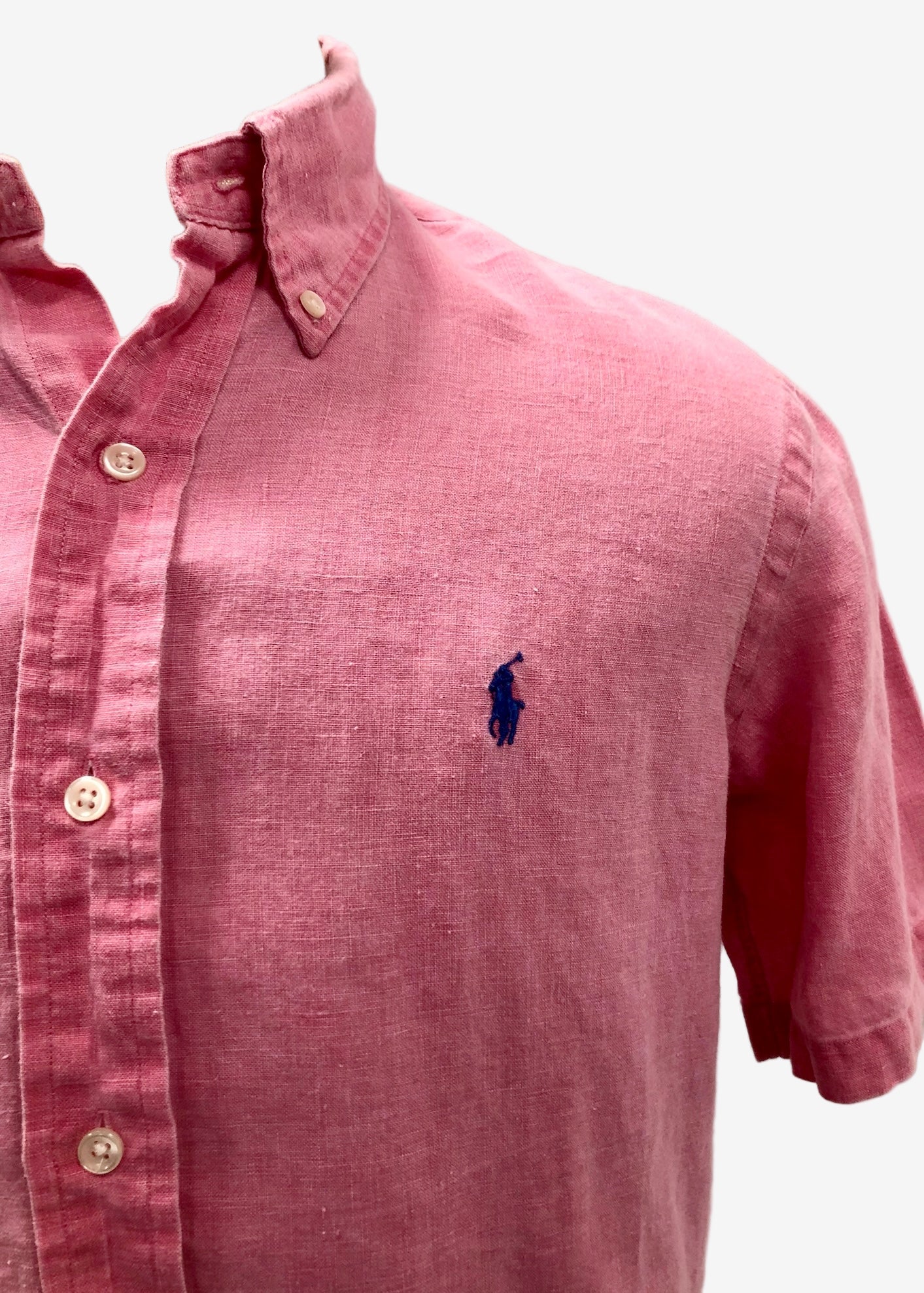 Camisa de botones Polo Ralph Lauren 🏇🏼 de Lino en color rosado Talla M Entalle Regular
