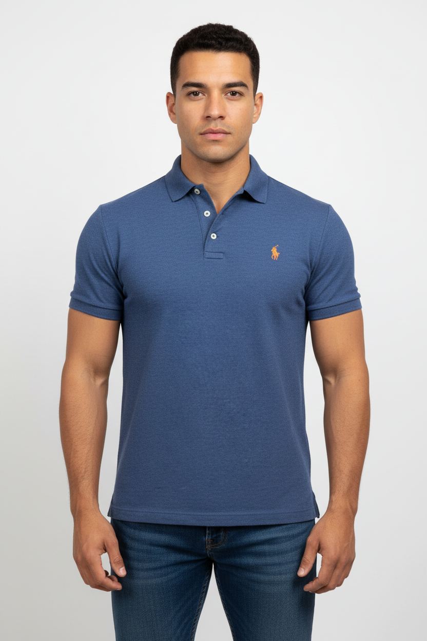 Camiseta Polo Ralph Lauren 🏇🏼 color azul Talla M Entalle Clásico
