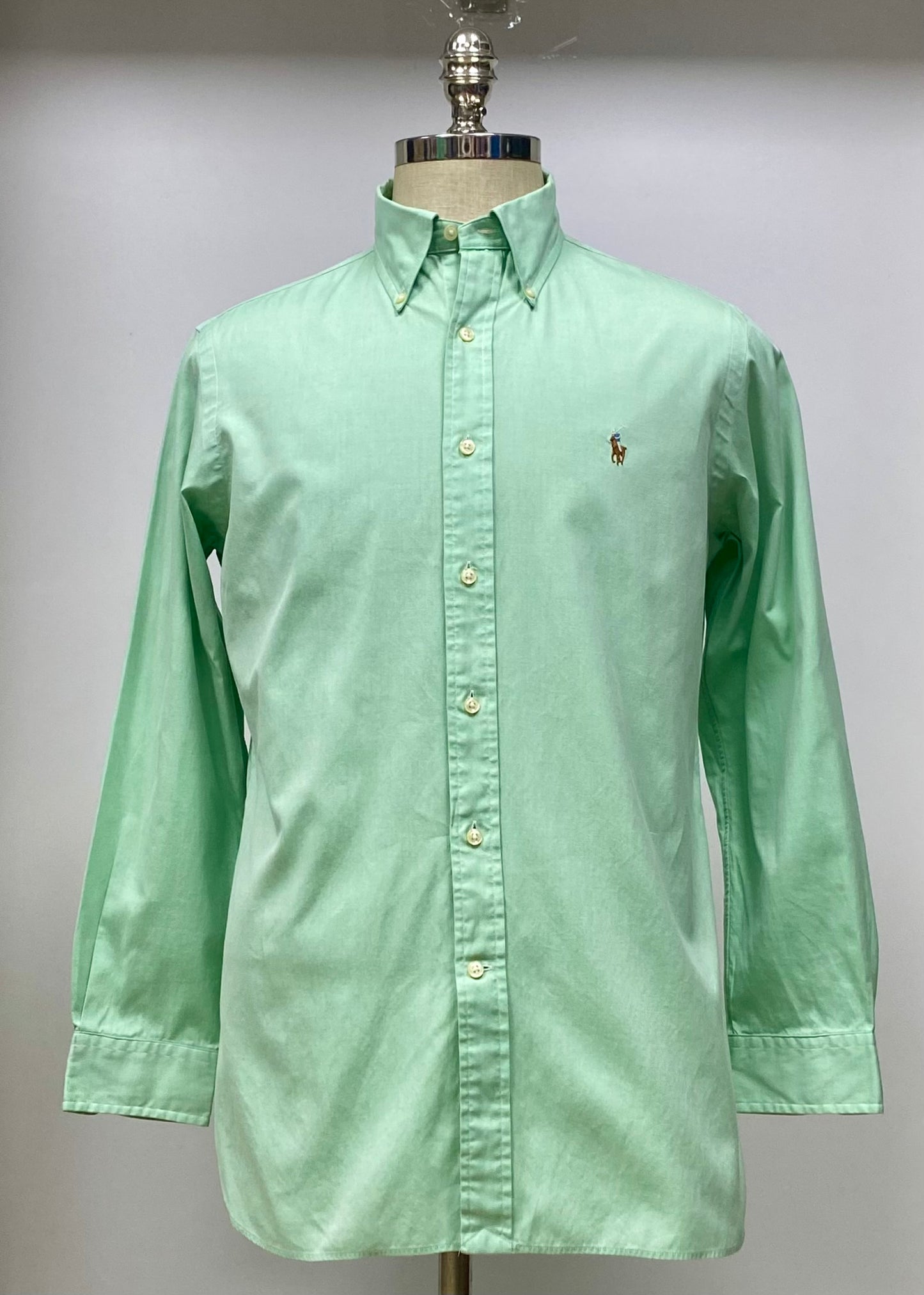 Camisa de botones Polo Ralph Lauren 🏇🏼 en color verde menta Talla M Entalle Regular (ver descripción)