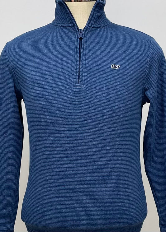 Sueter Jersey Vineyard Vines 🐳 color azul grisáceo Tela algodón Pima Talla XS